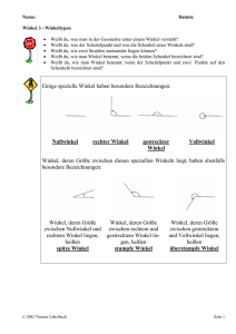Winkel 3 - Winkeltypen