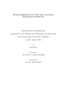 Spaltenerzeugung für die multiple Sequenzalinierung