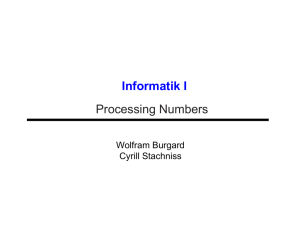 Processing Numbers Informatik I