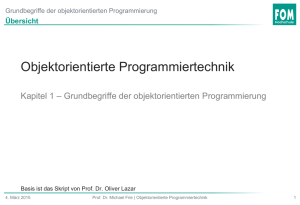 Objektorientierte Programmiertechnik