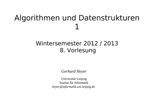 Algorithmen und Datenstrukturen 1 - ASV, Uni Leipzig