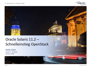 Oracle Solaris 11.2 – Schnelleinstieg OpenStack