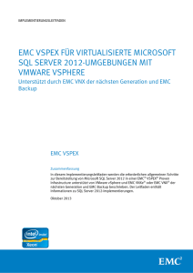 EMC VSPEX für virtualisierte Microsoft SQL Server 2012