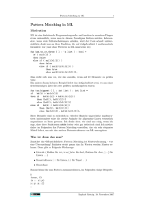 Pattern Matching in ML