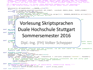 Vorlesung Skriptsprachen Duale Hochschule