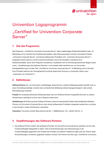 Univention Logoprogramm „Certified for Univention Corporate Server“