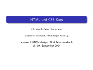HTML und CSS Kurs