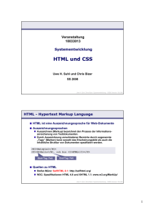 HTML und CSS - WiWiss FU Berlin