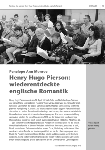 Henry Hugo Pierson: wiederentdeckte englische Romantik