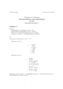 ¨Ubungen zur Vorlesung Datenstrukturen und Algorithmen SS 2007