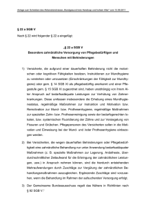 22 a SGB V Besondere zahnärztliche Versorgung von Pflegebedü