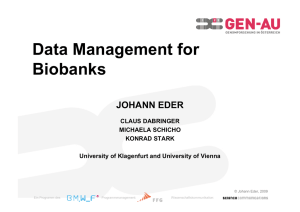 Data Management for Biobanks
