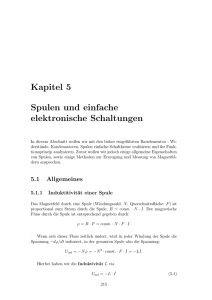 Kapitel 5 Spulen und einfache elektronische Schaltungen