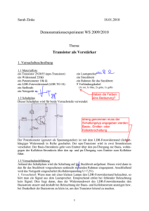 Transistor als Verstärker - Physikdidaktik Uni Bayreuth