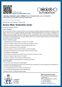 Senior Web- Entwickler (m/w)
