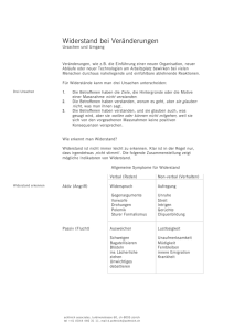 Widerstand bei Veränderungen