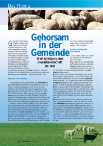 Gehorsam in der Gemeinde