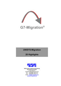Highlights G7-Migration - GSE Graeber Software Entwicklung