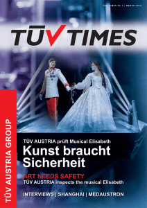 TÜV TIMES 1/2013 - Das Magazin der TÜV AUSTRIA Gruppe / The