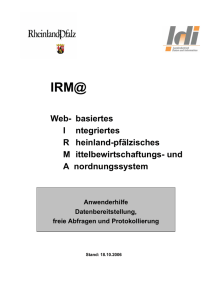 Datenbereitstellung und freie Auswertungen 19102006