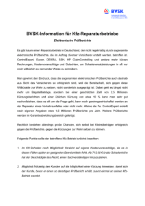 BVSK-Information für Kfz