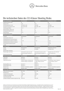 Die technischen Daten des CLS-Klasse Shooting - Mercedes-Benz