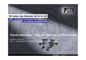 Oracle Geocoder – Von der Adresse zur Koordinate