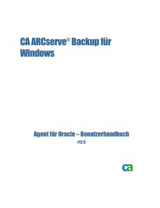 CA ARCserve Backup für Windows Agent für Oracle