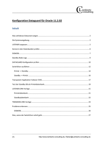 Konfiguration Dataguard für Oracle 11.2.02 - Lambertz
