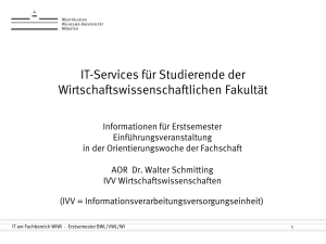 Informationen für Erstsemester - Wirtschaftswissenschaftliche Fakultät