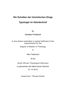 Carsten Friedrich - South African Theological Seminary