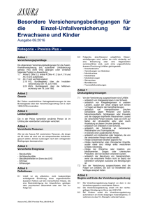 Besondere Versicherungsbedingungen für Previsia Plus