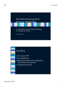 Informationsmanagement, Prozesse und Projekte Überblick