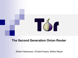 TOR -- The Second Generation Onion Router