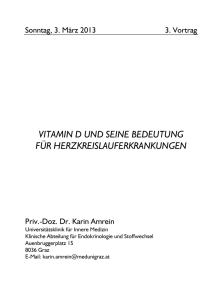 VITAMIN D UND SEINE BEDEUTUNG FÜR