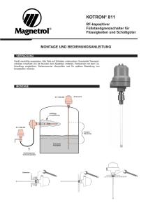 KOTRON 811 RF-kapazitiver Füllstandgrenzschalter für