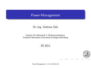 Power-Management - Friedrich-Alexander