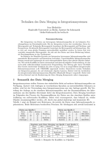 Techniken des Data Merging in Integrationssystemen