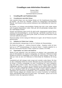 Grundlagen zum elektrischen Stromkreis