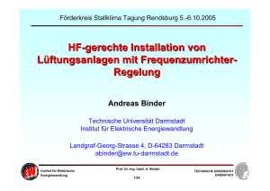 HF-gerechte Installation von Lüftungsanlagen mit