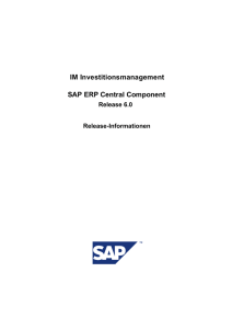 IM Investitionsmanagement SAP ERP Central Component
