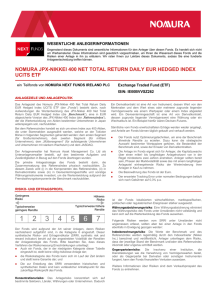 Nomura JPX-Nikkei 400 Net Total Return Daily EUR Hedged Index