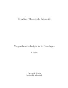 Grundkurs Theoretische Informatik Mengentheoretisch