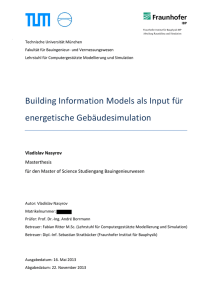 BIM als Input für energetische Gebäudesimulation