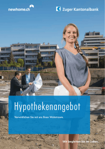 Hypothekenangebot - Zuger Kantonalbank