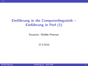 Einführung in die Computerlinguistik - user.phil.uni
