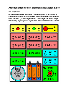 Arbeitsblätter für den Elektronikbaukasten EB10