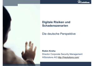 Digitale Risiken und Schadenszenarien Die deutsche Perspektive