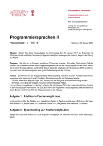 Programmiersprachen II