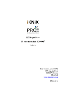 KNX-proServ IP entension for SONOS